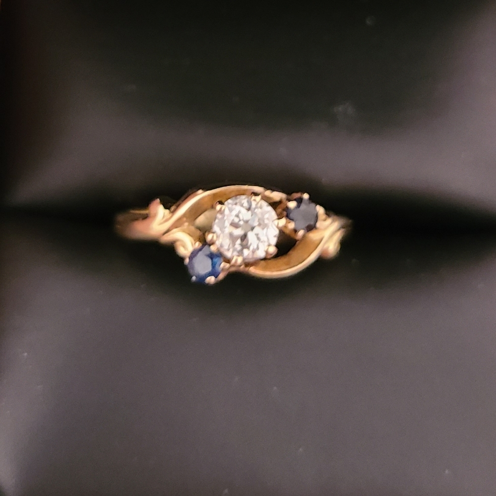 Antique diamond and sapphire ring.